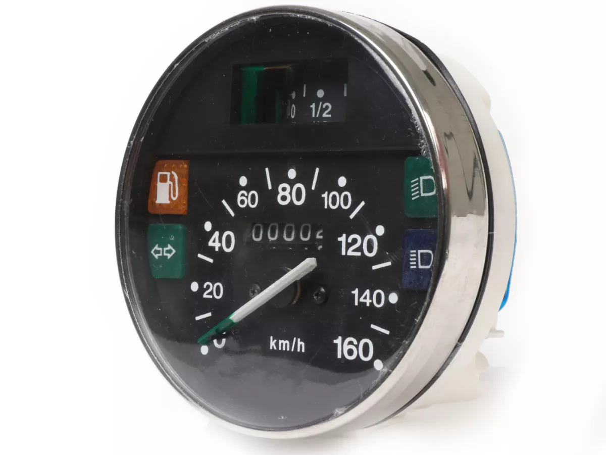 Speedometer -PREMIUM- Vespa Ø = 105mm - PX Lusso, T5 Classic, My, 2001, 2011 - 160km/jam - chrome - juga cocok untuk Vespa PK50/80 S Lusso, PK XL, PK125 ETS