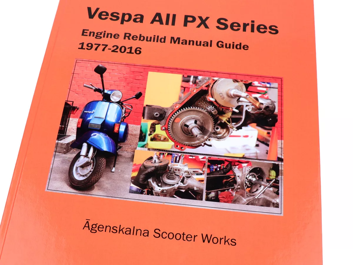Boek -Reparatie-instructies motorreparatie - Vespa PX 1977-2016 - Engelse taal - 57 pagina's
