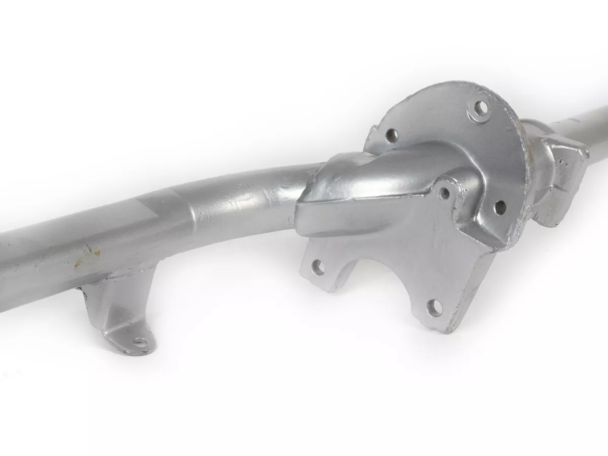 Garpu - tabung kemudi - tabung kemudi -LML (NOS) - tipe Vespa PX Lusso, as roda Ø20mm - tanpa lengan ayun, dengan offset untuk ban lebar