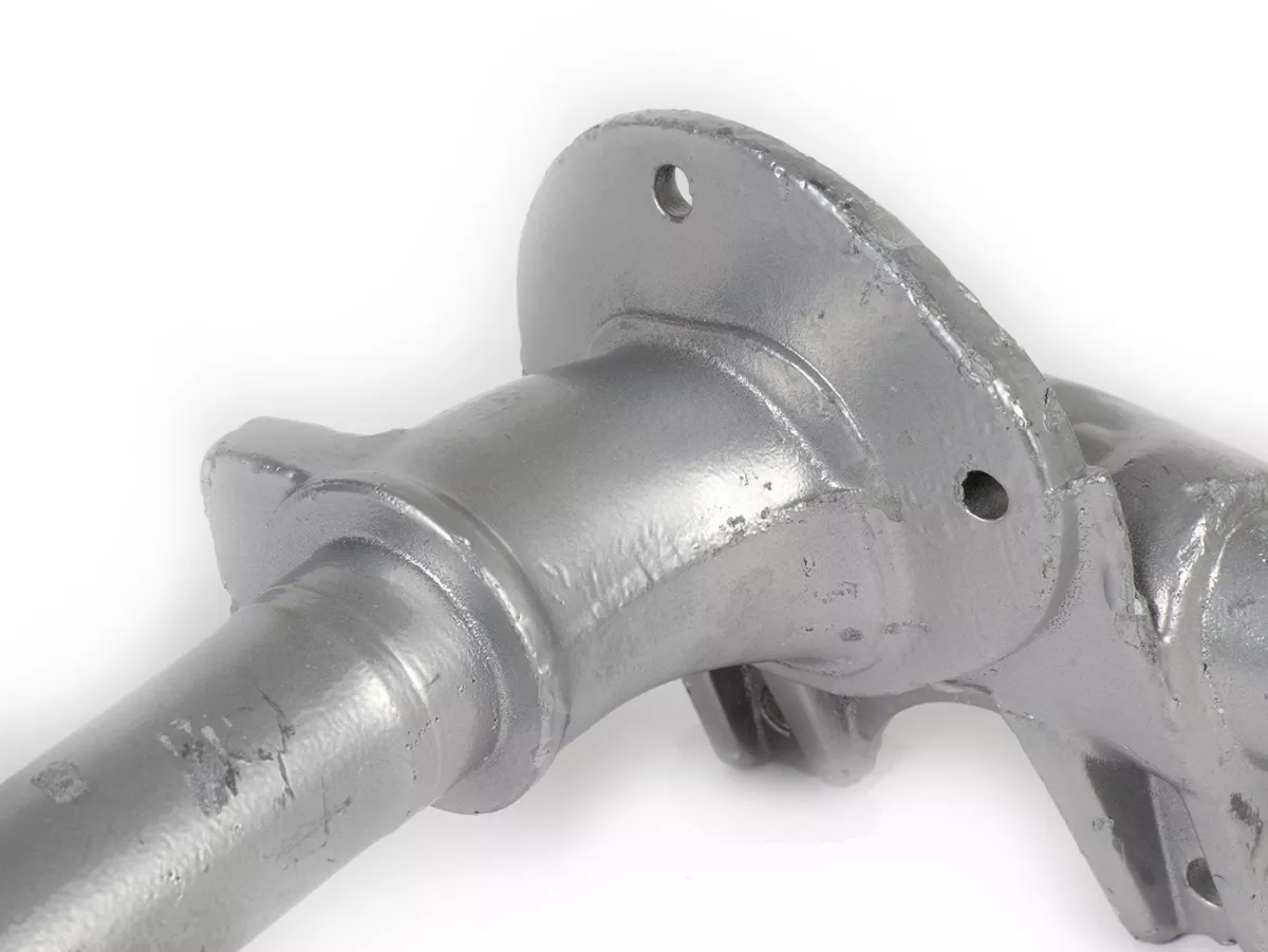 Garpu - tabung kemudi - tabung kemudi -LML (NOS) - tipe Vespa PX Lusso, as roda Ø20mm - tanpa lengan ayun, dengan offset untuk ban lebar