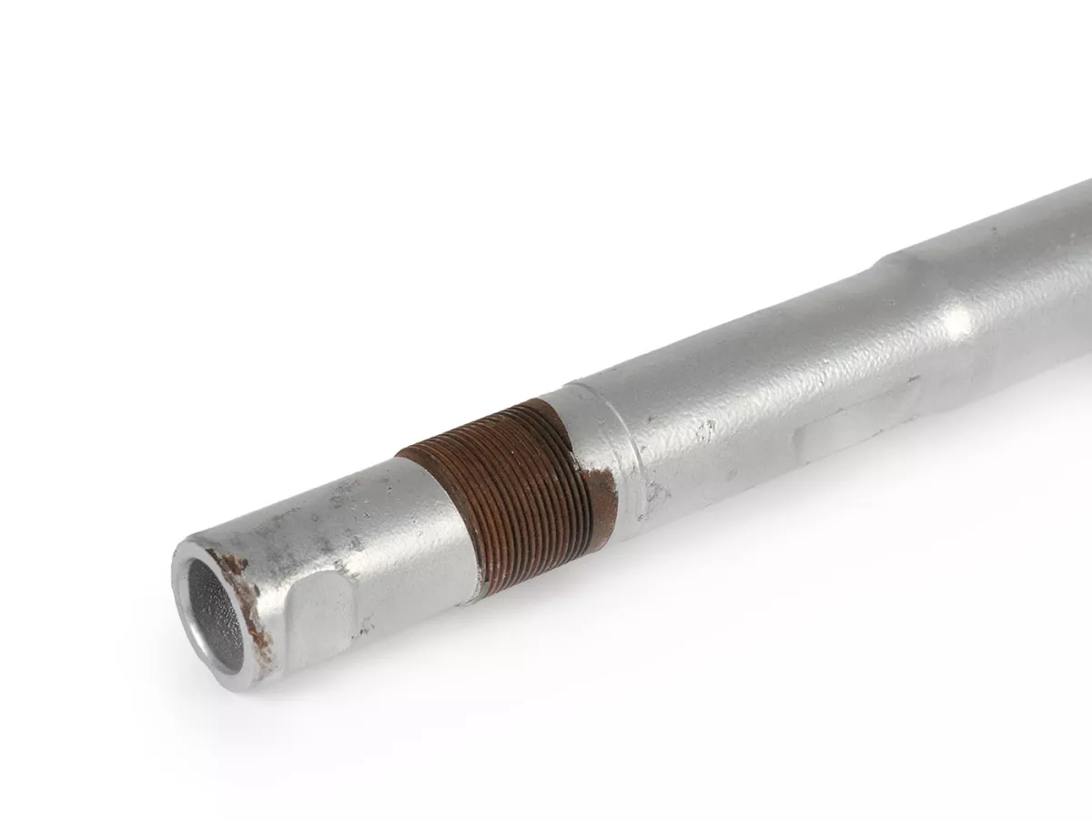 Garpu - tabung kemudi - tabung kemudi -LML (NOS) - tipe Vespa PX Lusso, as roda Ø20mm - tanpa lengan ayun, dengan offset untuk ban lebar