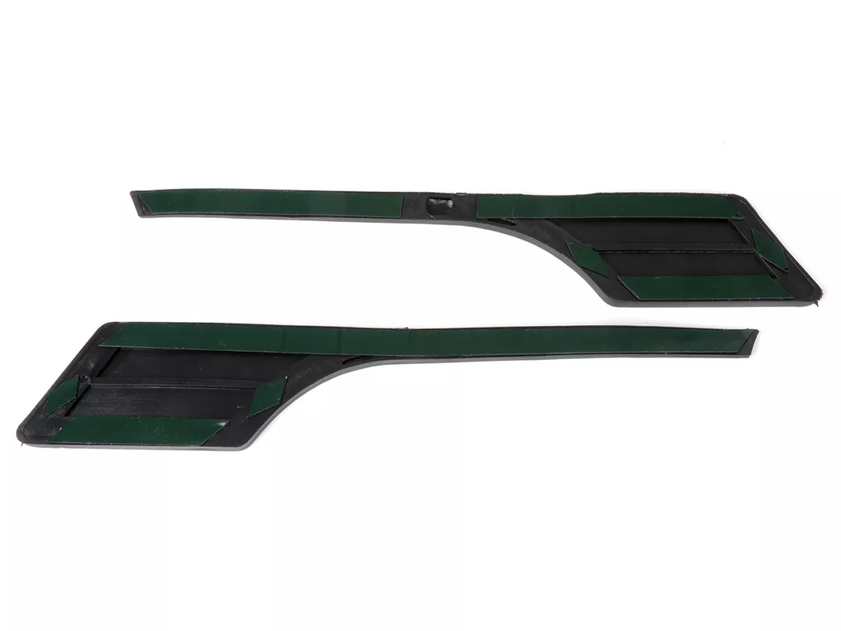 Bumper protection - rubber parts set self-adhesive -ARIETE- Vespa PX - white - for mudguard and side bonnet - black