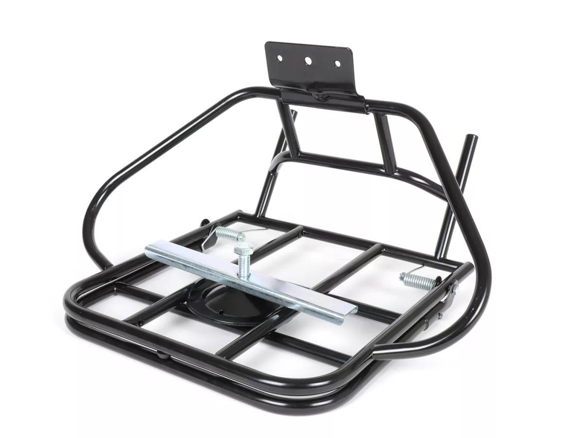 Opvouwbaar bagagerek achter + reservewielhouder -AMS CUPPINI- Vespa V50, PV125, ET3 - Zwart