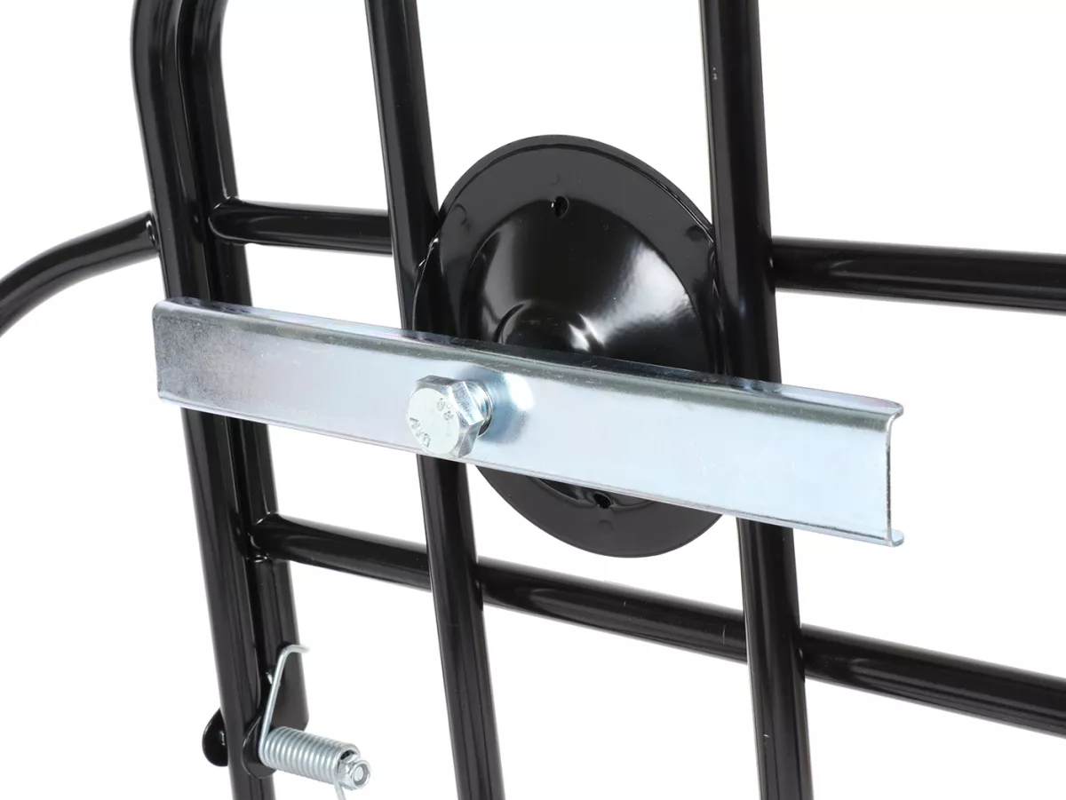 Opvouwbaar bagagerek achter + reservewielhouder -AMS CUPPINI- Vespa V50, PV125, ET3 - Zwart