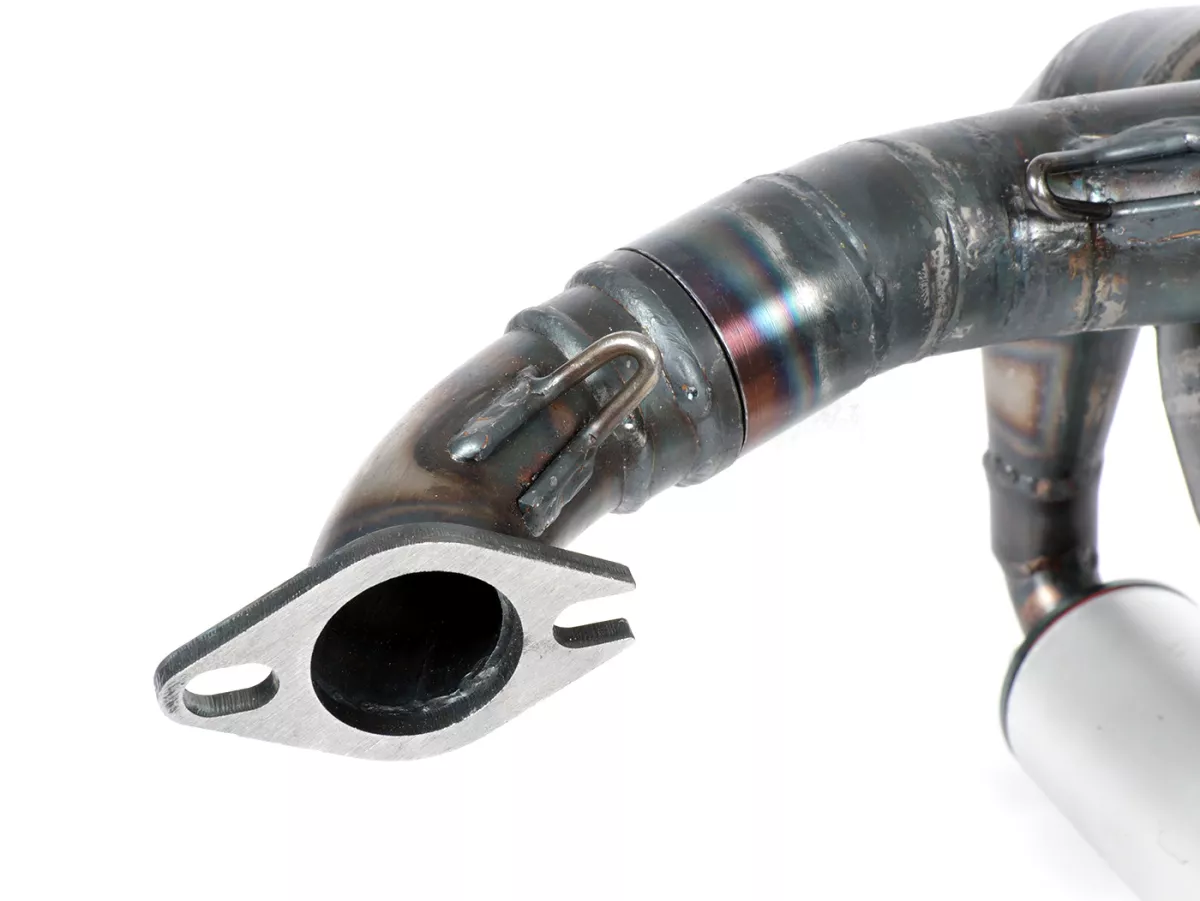 AuUnisex 125-170ccm, Ø=32mm (54-60mm dubbavstånd), bultad XXL bakre ljuddämpare (Ø70mm) - Vespa ET3, PV125 (även lämplig för fordon med bagageutrymme i vänster sidokåpa)Sidokåpa lämplig)