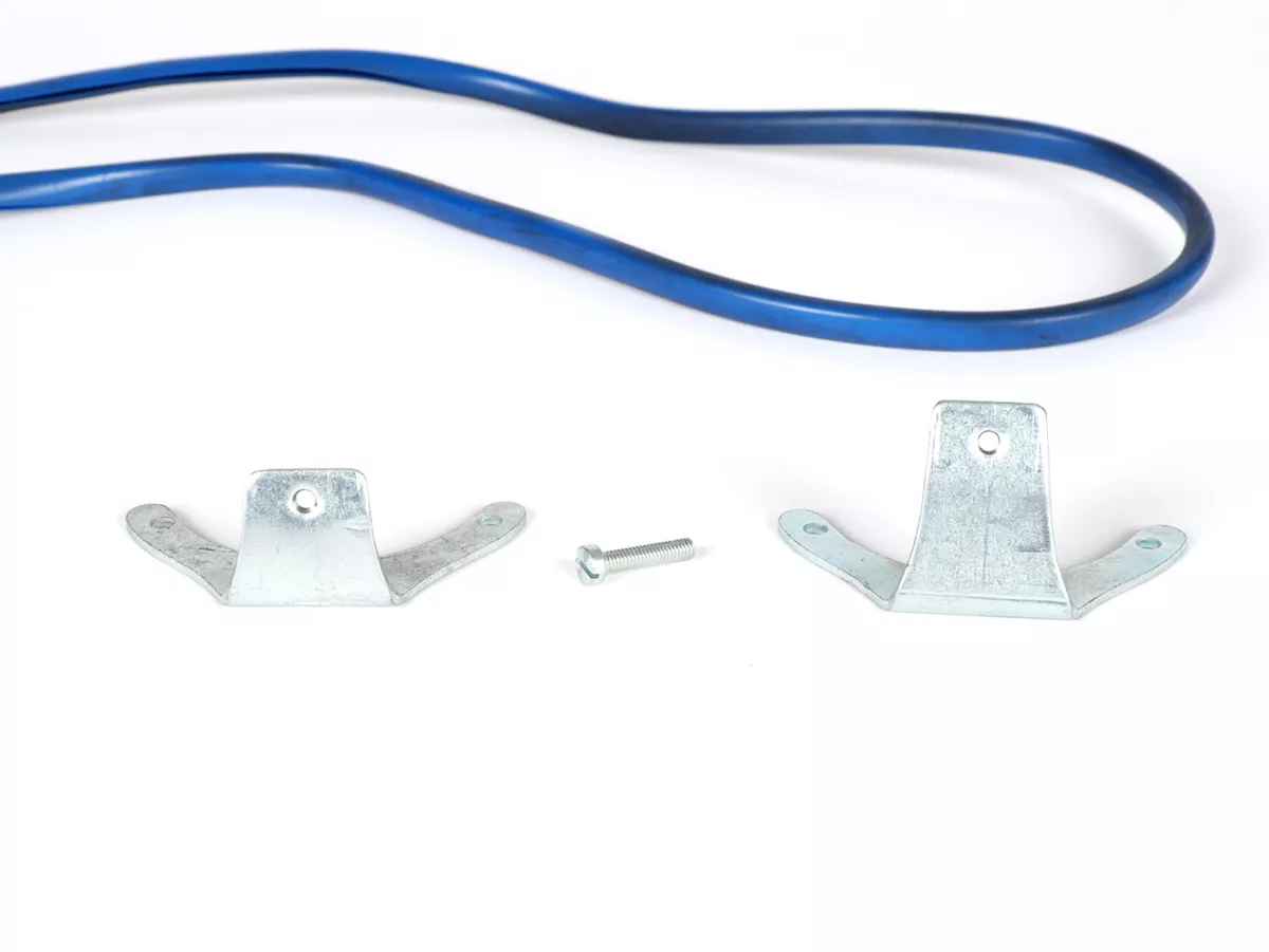Horn grill -ORIGINAL VIGANO (NOS) B-quality- Vespa Wideframe/Largeframe GS150, GL150, VNA, VNB, VBA, VBB, Super, Sprint, Rally, GT, GTR - blue/blue - Chrome