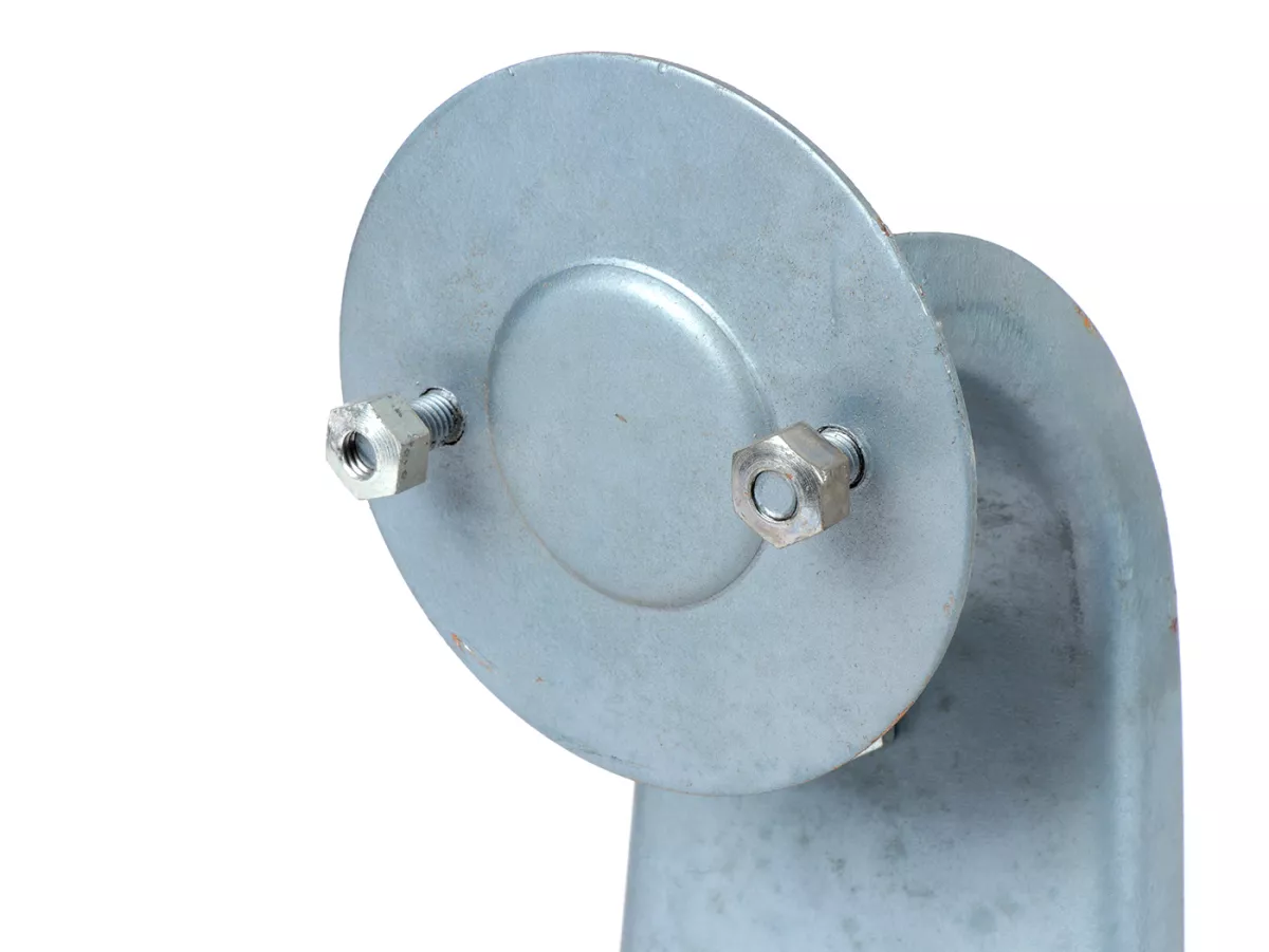Porta ruota di scorta anteriore -ORIGINALE VIGANO (NOS)- Vespa 125-150 ccm (modelli con 8 pollici) - Telaio largo VB1T, VL3T, Telaio grande VNA, VNB, VBA, VBB , Motovespa 125 S/N/L, 150 F/L