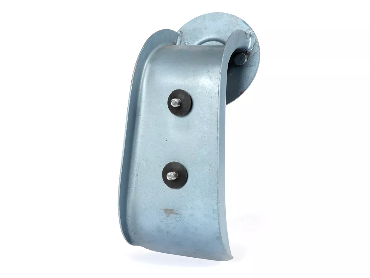 Porta ruota di scorta anteriore -ORIGINALE VIGANO (NOS)- Vespa 125-150 ccm (modelli con 8 pollici) - Telaio largo VB1T, VL3T, Telaio grande VNA, VNB, VBA, VBB , Motovespa 125 S/N/L, 150 F/L