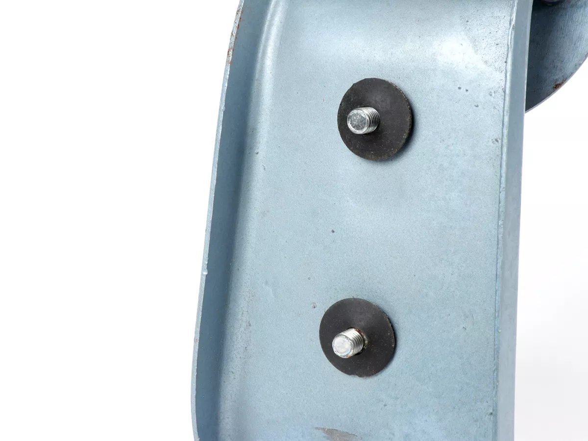 Porta ruota di scorta anteriore -ORIGINALE VIGANO (NOS)- Vespa 125-150 ccm (modelli con 8 pollici) - Telaio largo VB1T, VL3T, Telaio grande VNA, VNB, VBA, VBB , Motovespa 125 S/N/L, 150 F/L