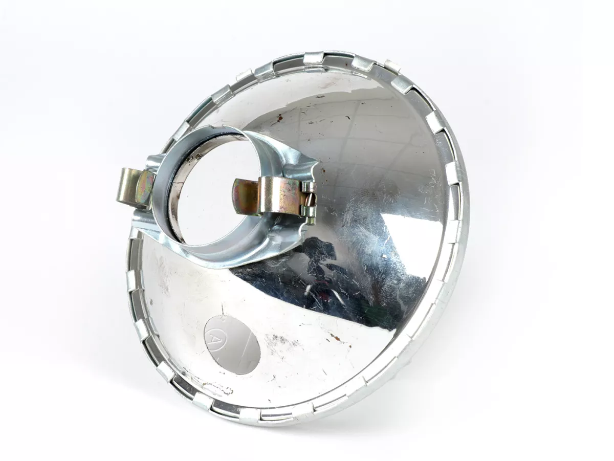 Faro delantero -SIEM (NOS) Ø=115/120mm (cristal/exterior)- Vespa SS50 (V5SS1T), 50SR (V5SS2T), SS90 (V9SS1T), 90 Racer (V9SS2T), PV125 (VMA1T, VMA2T), ET3 (VMB1T), Super (VNC1T/VBC1T) - cristal
