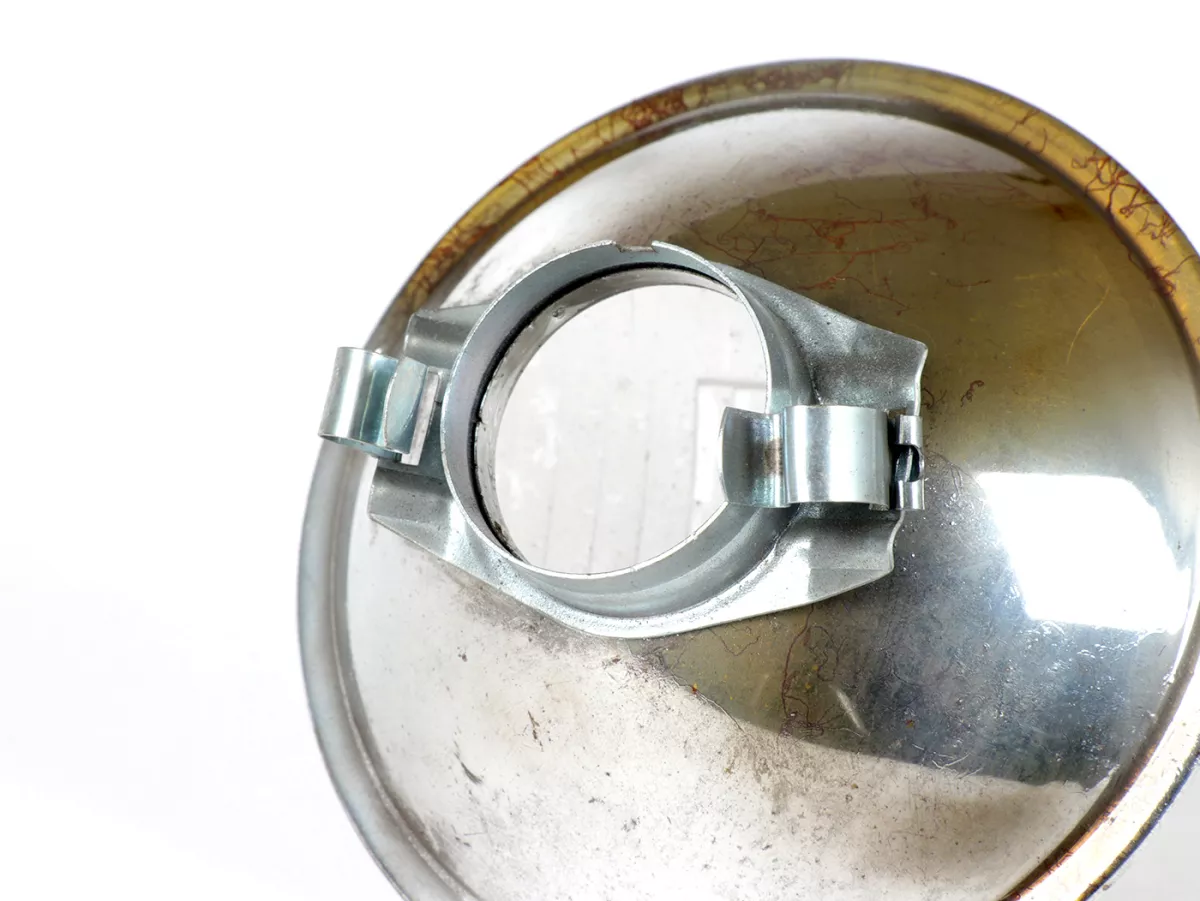 Strålkastare -SIEM 'Torino' (NOS) Ø=115/120mm (glas/utsida)- Vespa GS150 / GS3, GS160 / GS4 (VSB1T), VB1T, passar även för VBB1T (71001-), VNB3-6T, GL150 (VGLB1T 37269-) - glas