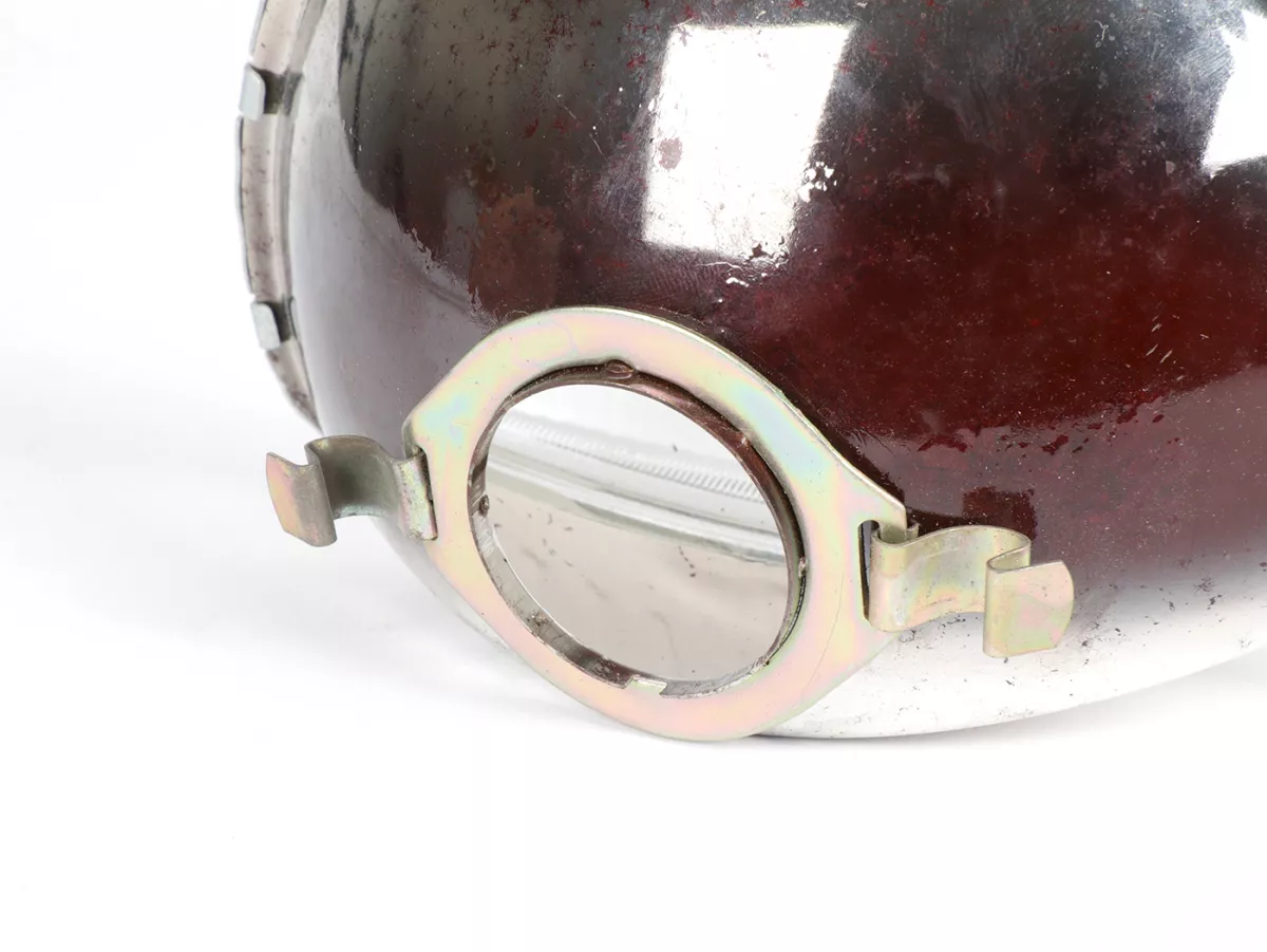 Koplamp -SIEM (NOS) trapezium - Vespa APE AD1, AE, AP ook geschikt voor Sprint150 (VLB1T), GL150 (VLA1T), GT125 (VNL2T), SS180 (VSC1T) - glas, incl. sierring, zonder koplampstekker