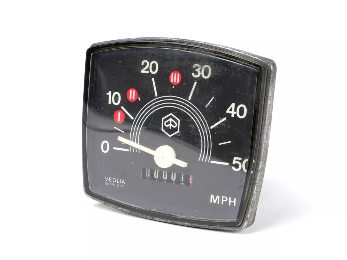 Snelheidsmeter -VEGLIA BORLETTI (NOS)- Vespa V50 Speciaal - 50mph