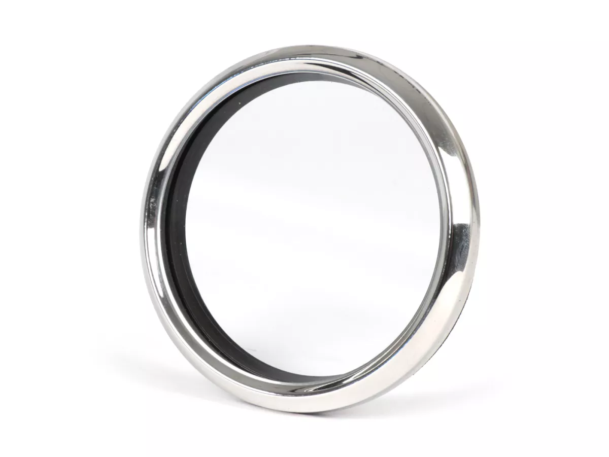 Speedo glas set -OEM QUALITY- Vespa Ø=85mm - PX alt (till 1984) - chromed speedometer ring