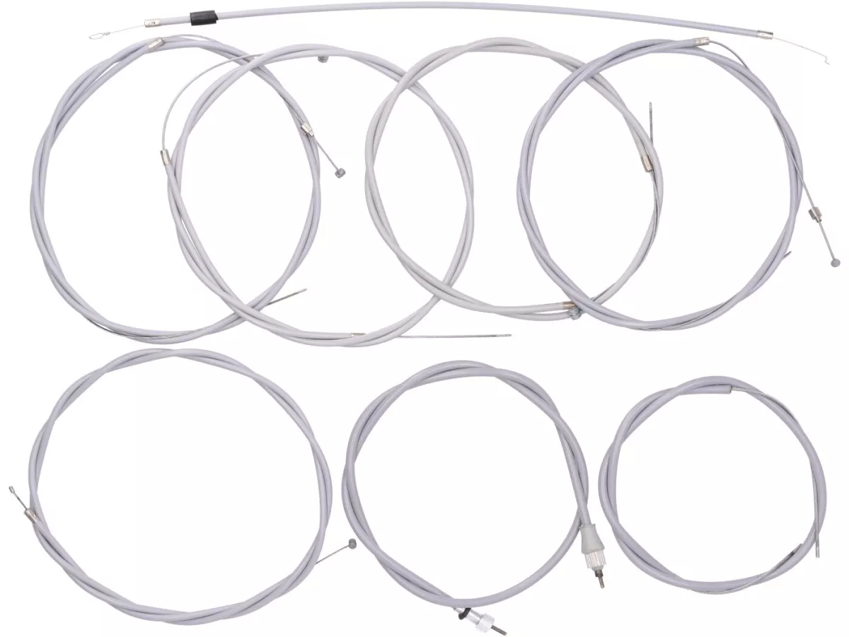 Cable set -PTFE- Vespa VNA1T bis VNA2T, VNB1T bis VNB6T, VBA1T, VBB1T bis VBB2T, VNC1T, VBC1T - (PE) grey
