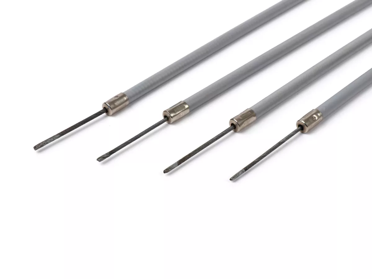 Cable set -PTFE- Lambretta LI, LIS, SX, TV (series 2-3) - (PE) grey