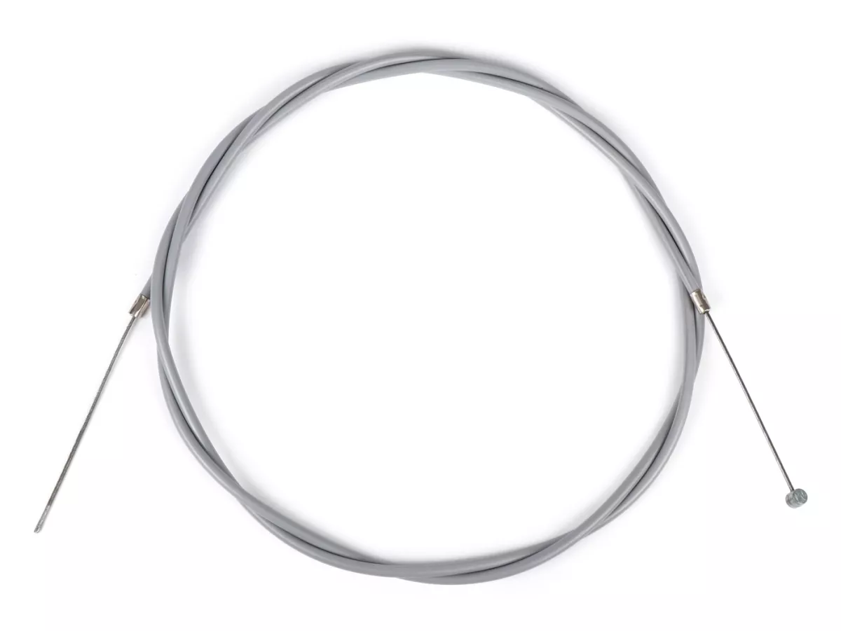 Câble universel d’embrayage/de frein avant -MADE IN INDIA, Ø=1.9mm x 2200mm, gaine= 2000mm, embout Ø=8.0mm x 8mm, âme avec guidage en PE, gris