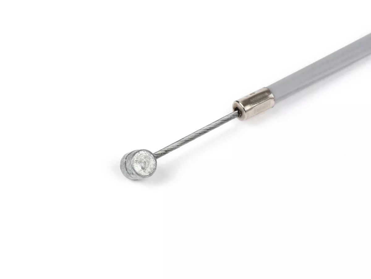 Câble universel d’embrayage/de frein avant -MADE IN INDIA, Ø=1.9mm x 2200mm, gaine= 2000mm, embout Ø=8.0mm x 8mm, âme avec guidage en PE, gris