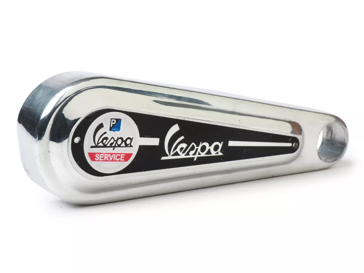 Copriforcellone -QUALITA' OEM- Vespa Rally180 (VSD1T), Rally200 (VSE1T), Sprint - nero (Vespa Service), con foro, lucido