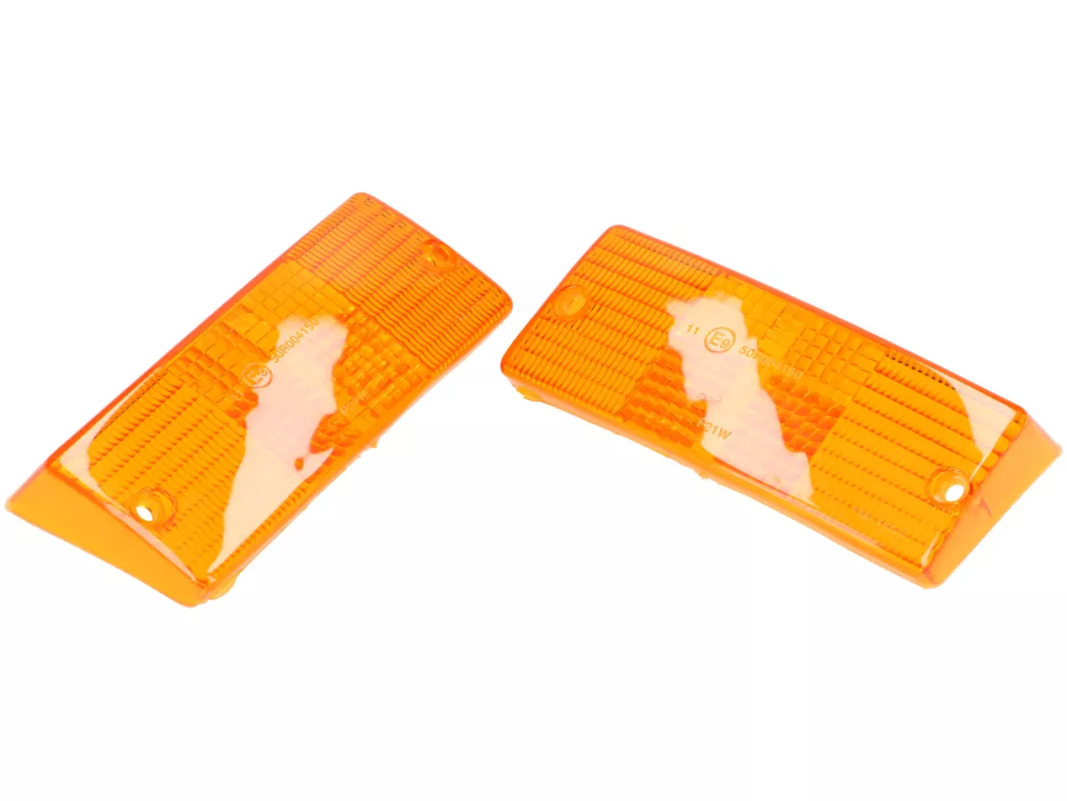 Indicator lens set -OEM QUALITY set of 4- Vespa PX80, PX125, PX150, PX200, T5 125cc - amber