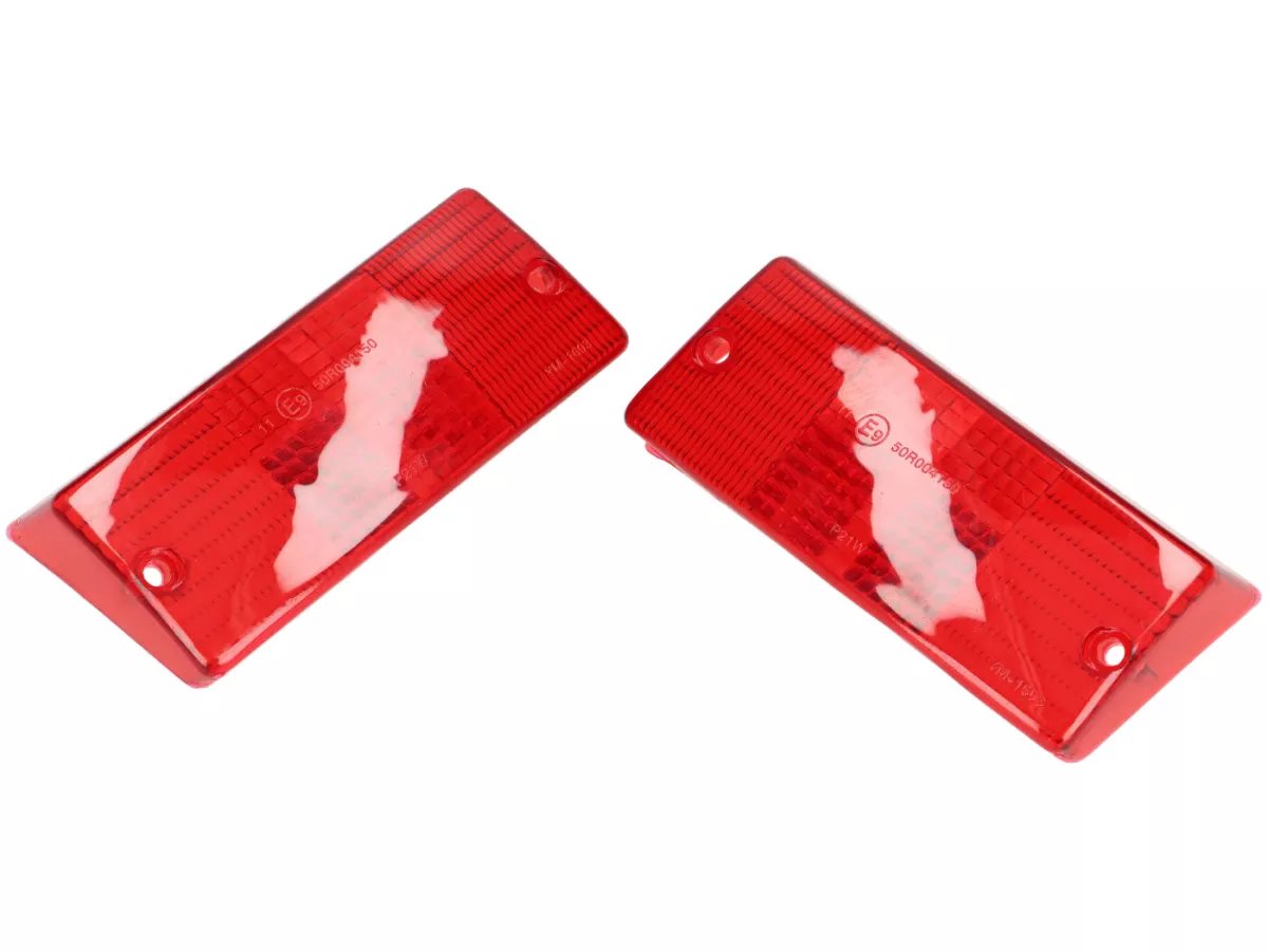 Indicator lens set -OEM QUALITY set of 4- Vespa PX80, PX125, PX150, PX200, T5 125cc - red
