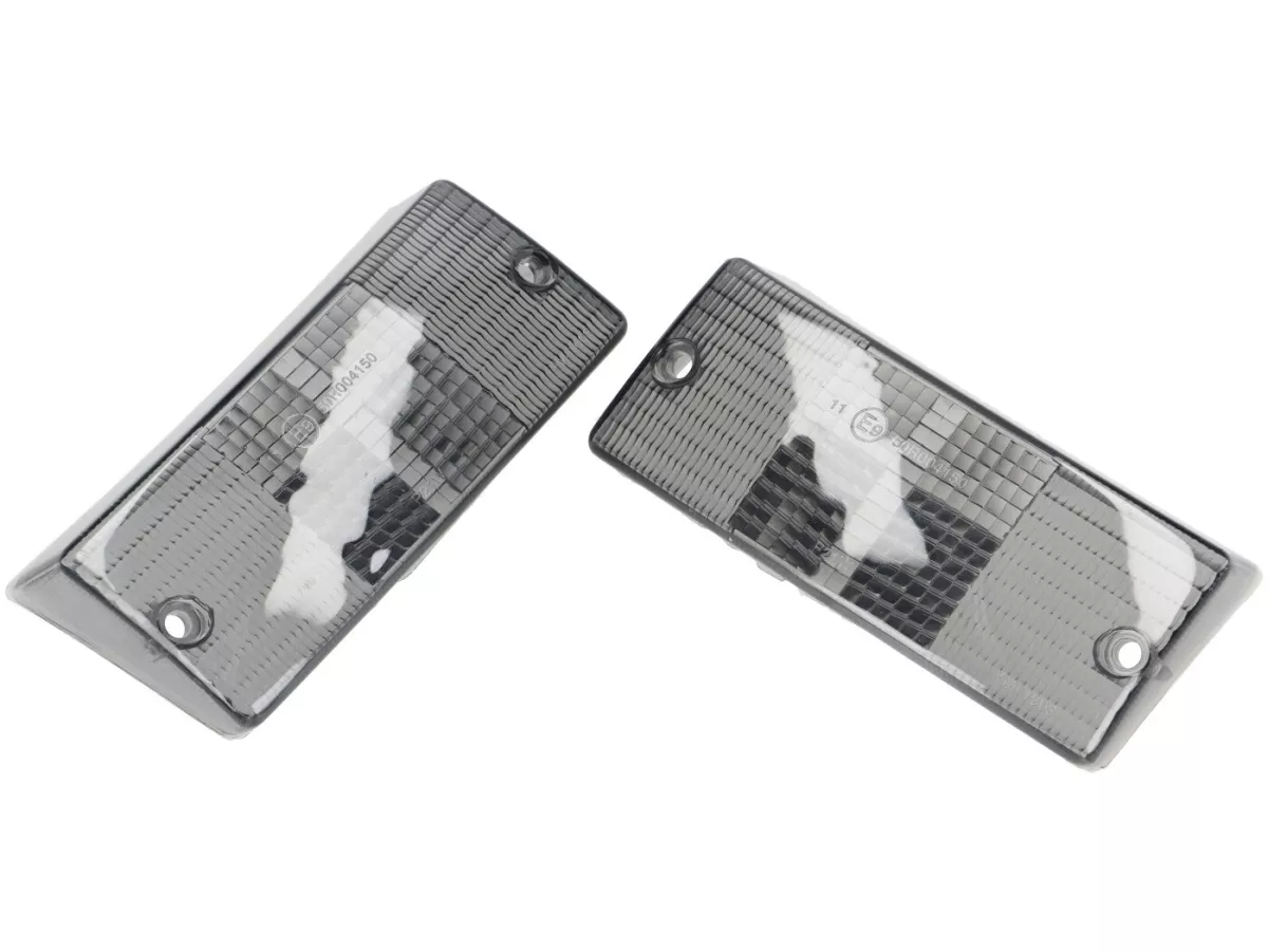 Knipperlichtglazen -OEM KWALITEIT set van 4 - Vespa PX80, PX125, PX150, PX200, T5 125cc - Zwart