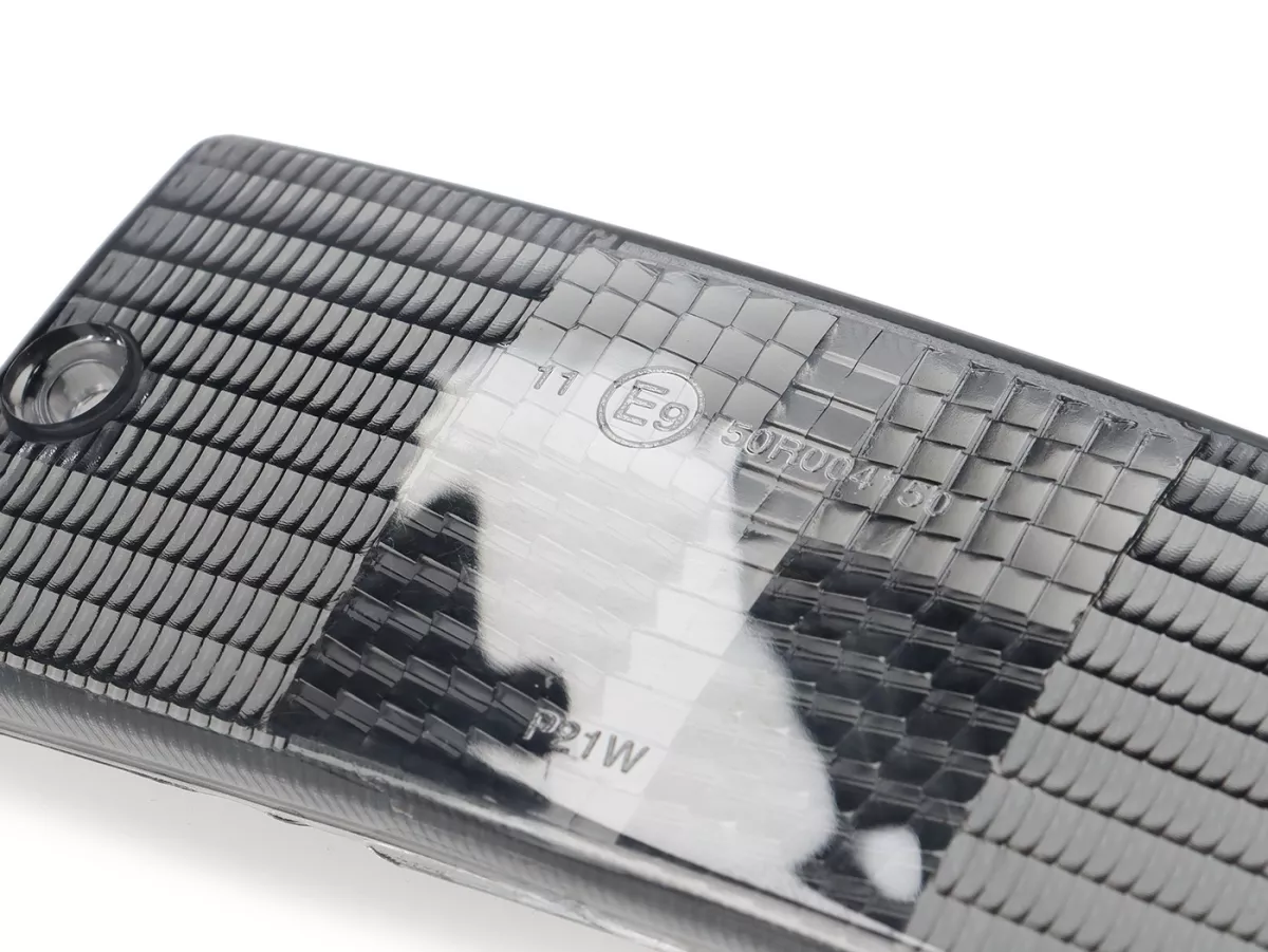 Knipperlichtglazen -OEM KWALITEIT set van 4 - Vespa PX80, PX125, PX150, PX200, T5 125cc - Zwart