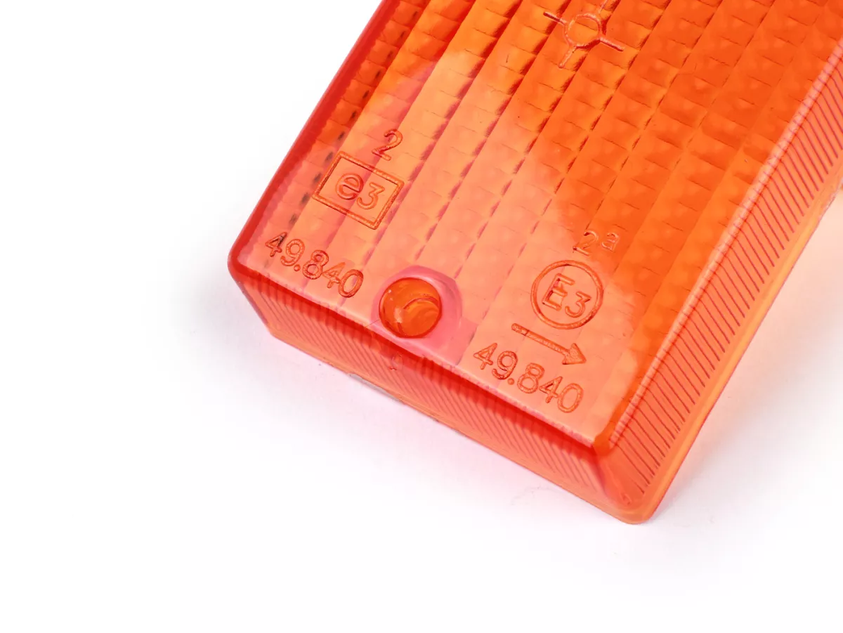 Indicator lens -SIEM- Vespa PK50 S, PK80 S, PK125 S rear rhs - amber