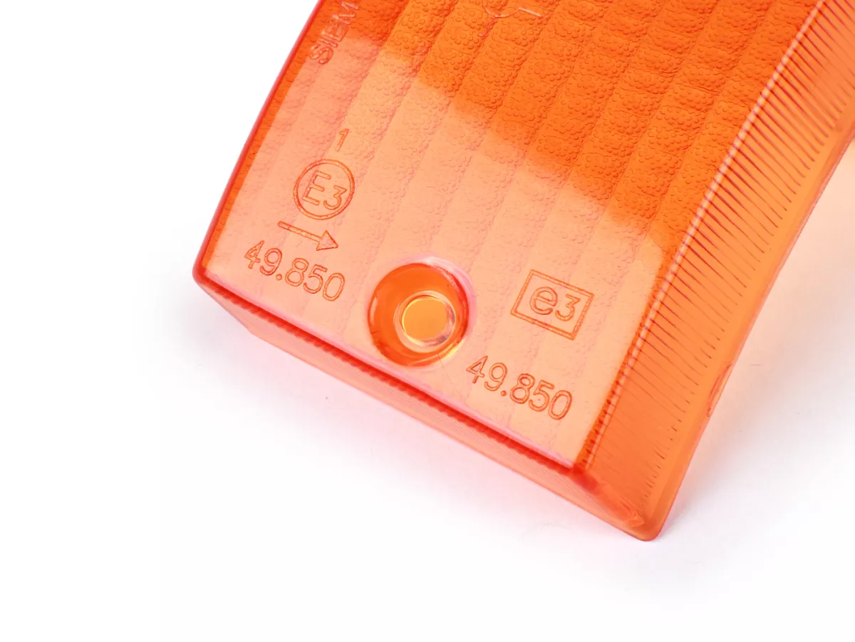 Cristal indicador -SIEM- Vespa PK50 S, PK80 S, PK125 S delantero izquierdo - Naranja