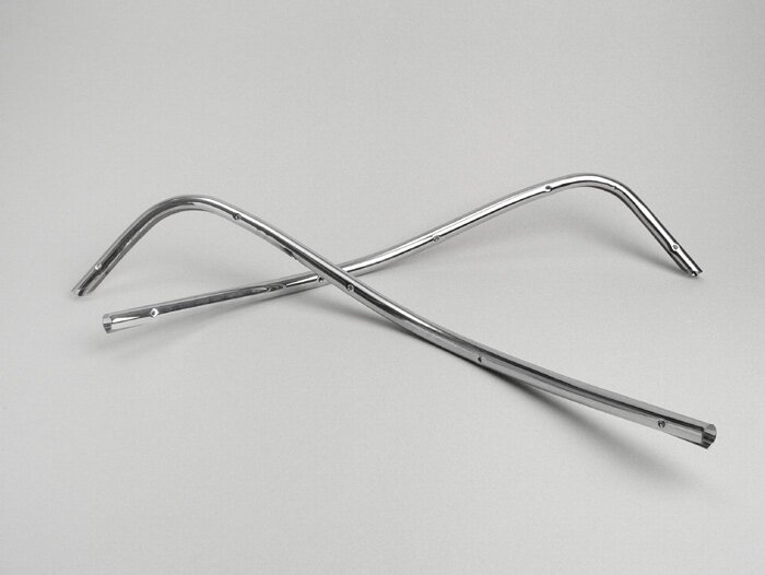 Legshield trim mono -AMS CUPPINI- Lambretta LI (series 3), LIS, SX, TV (series 3) - Chrome