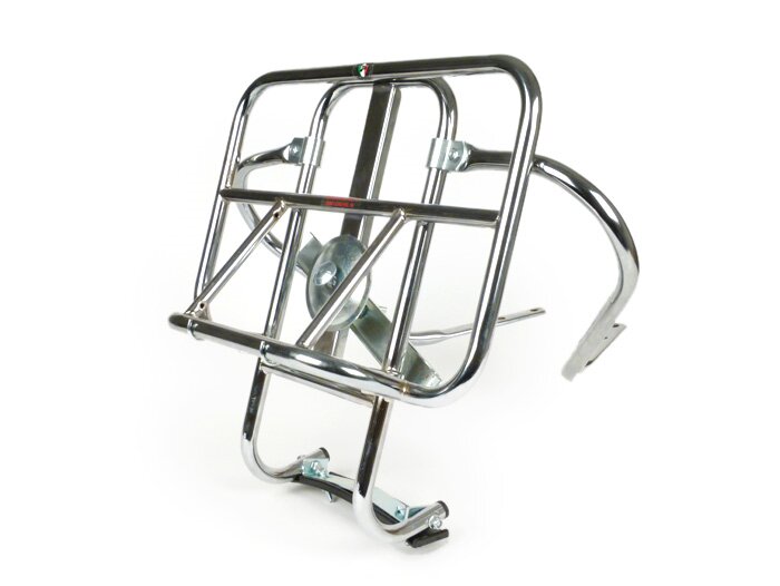 Opvouwbaar bagagerek achter + reservewielhouder -AMS CUPPINI- Vespa (niet PX) + Lambretta - chroom