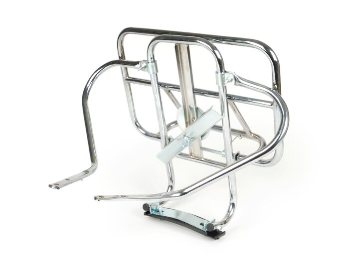 Opvouwbaar bagagerek achter + reservewielhouder -AMS CUPPINI- Vespa (niet PX) + Lambretta - chroom