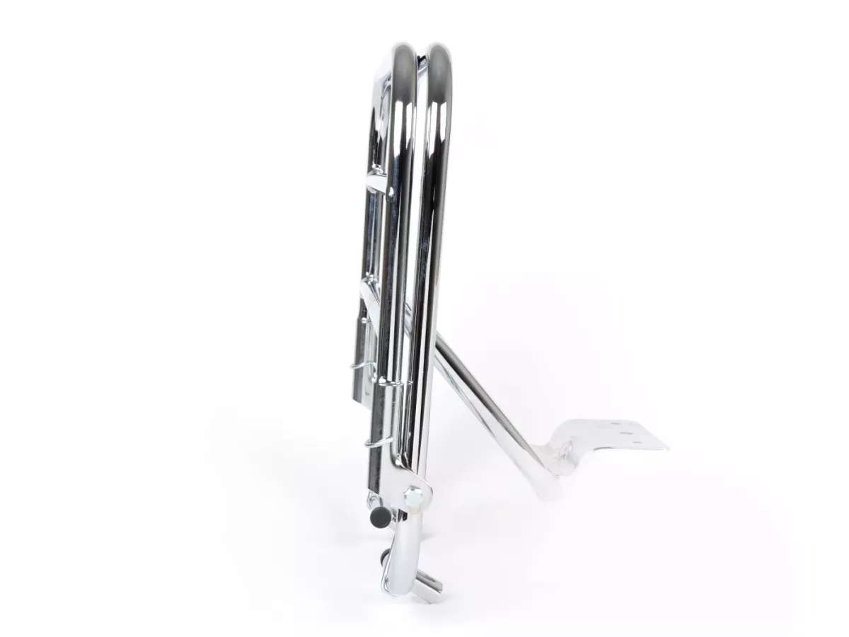 Porte bagages arrière rabattable -AMS CUPPINI 230x300mm- Vespa Rally180 (VSD1T), Rally200 (VSE1T), Sprint150 (VLB1T), TS125 (VNL3T), GTR125 (VNL2T) - chromé