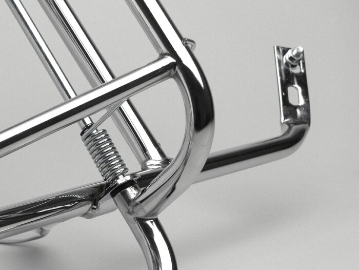Rear rack, fold down -AMS CUPPINI- Vespa PX80, PX125, PX150, PX200 - chrome