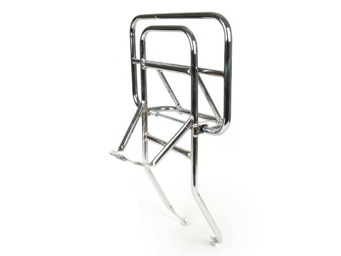 Rear rack, fold down -AMS CUPPINI-Vespa Rally180 (VSD1T), Rally200 (VSE1T), Sprint150 (VLB1T), TS125 (VNL3T), GTR125 (VNL2T) - chrome