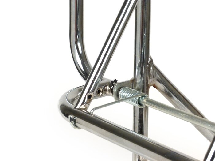 Rear rack, fold down -AMS CUPPINI-Vespa Rally180 (VSD1T), Rally200 (VSE1T), Sprint150 (VLB1T), TS125 (VNL3T), GTR125 (VNL2T) - chrome