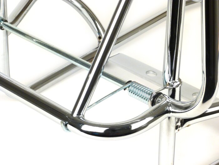 Rear rack, fold down + backrest -AMS CUPPINI- Vespa Largeframe - PX, Rally, Sprint, TS125, GT, GTR, Super, SS180, GS160/GS4, VNA, VNB, VBA, VBB, T4
