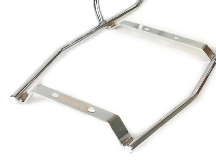 Rear rack, fold down + backrest -AMS CUPPINI- Vespa Largeframe - PX, Rally, Sprint, TS125, GT, GTR, Super, SS180, GS160/GS4, VNA, VNB, VBA, VBB, T4