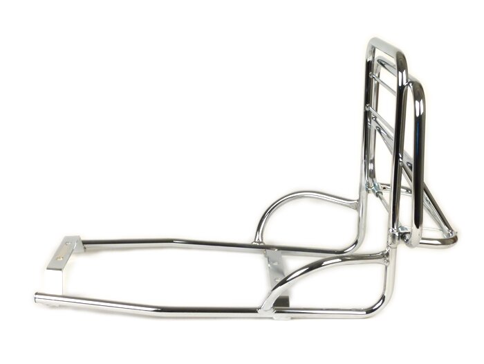 Rear rack, fold down + backrest -AMS CUPPINI- Vespa Largeframe - PX, Rally, Sprint, TS125, GT, GTR, Super, SS180, GS160/GS4, VNA, VNB, VBA, VBB, T4