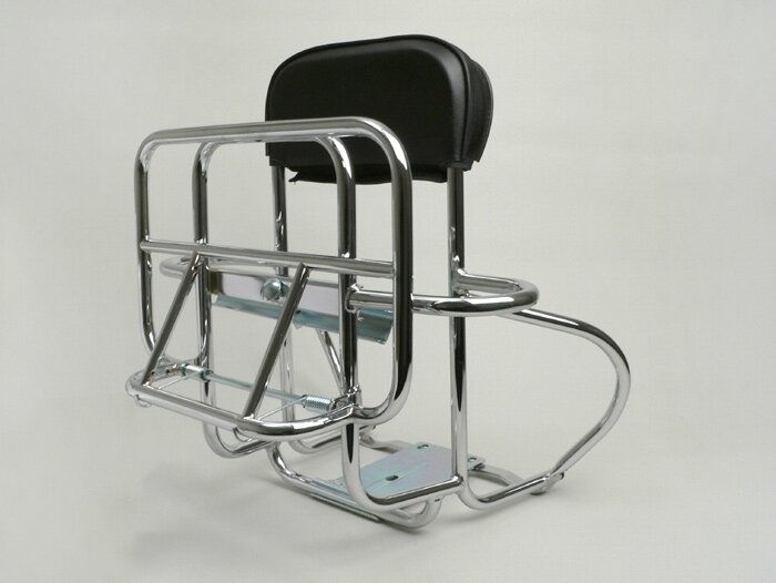 Portaequipajes trasero plegable + respaldo + soporte rueda de repuesto -AMS CUPPINI- Vespa Largeframe