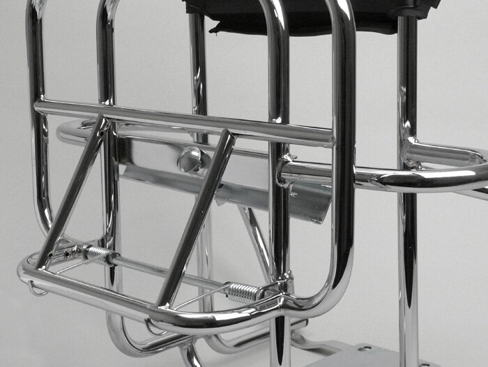 Portaequipajes trasero plegable + respaldo + soporte rueda de repuesto -AMS CUPPINI- Vespa Largeframe