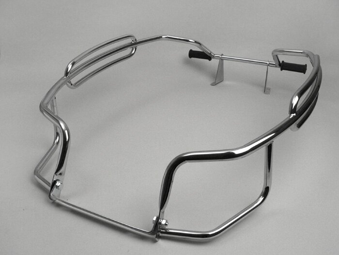 Crash bar rear -AMS CUPPINI Triple Bar- Vespa PX80, PX125, PX150, PX200 - Chrome