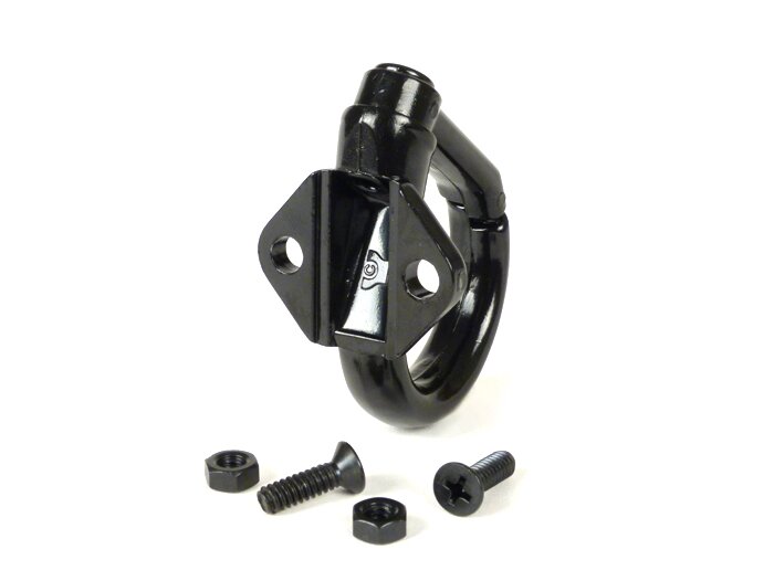Pengait bagasi -KUALITAS OEM- Vespa V50, V90, PV, ET3, PK, PX, T5 125cc, Rally, Sprint, GT, GTR, SS180, GL, Super, GS160, GS 150, VNA, VNB, VBA, VBB - alumunium hitam