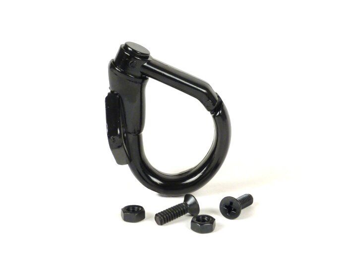 Pengait bagasi -KUALITAS OEM- Vespa V50, V90, PV, ET3, PK, PX, T5 125cc, Rally, Sprint, GT, GTR, SS180, GL, Super, GS160, GS 150, VNA, VNB, VBA, VBB - alumunium hitam