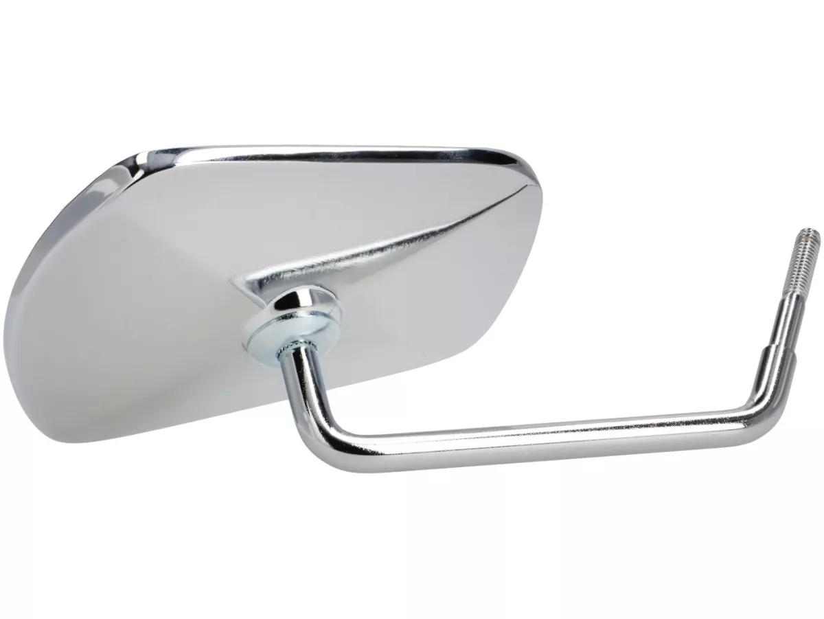 Mirror -CUPPINI clip on- Chrome universal - trapezförmig