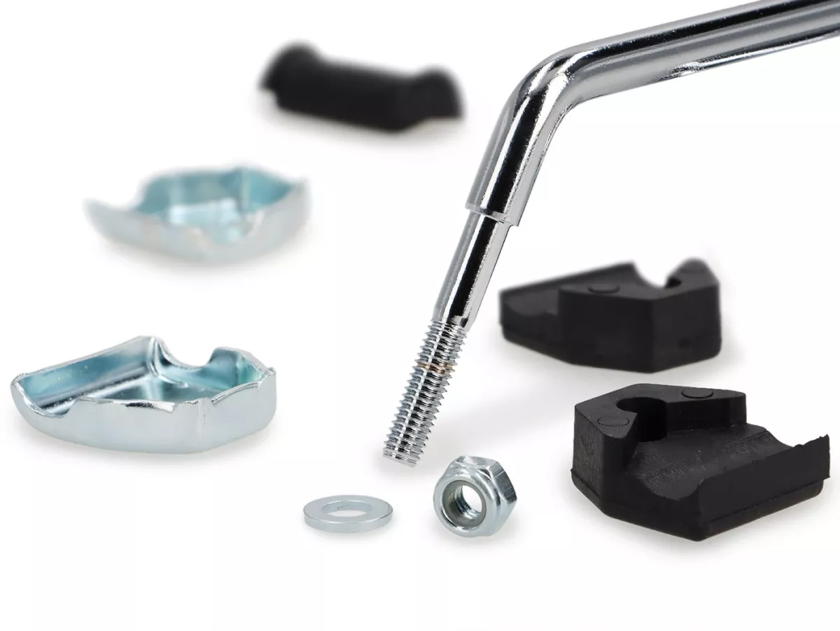 Mirror -CUPPINI clip on- Chrome universal - trapezförmig