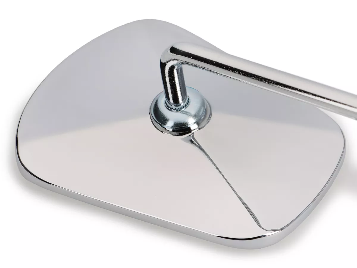 Mirror -CUPPINI clip on- Chrome universal - trapezförmig