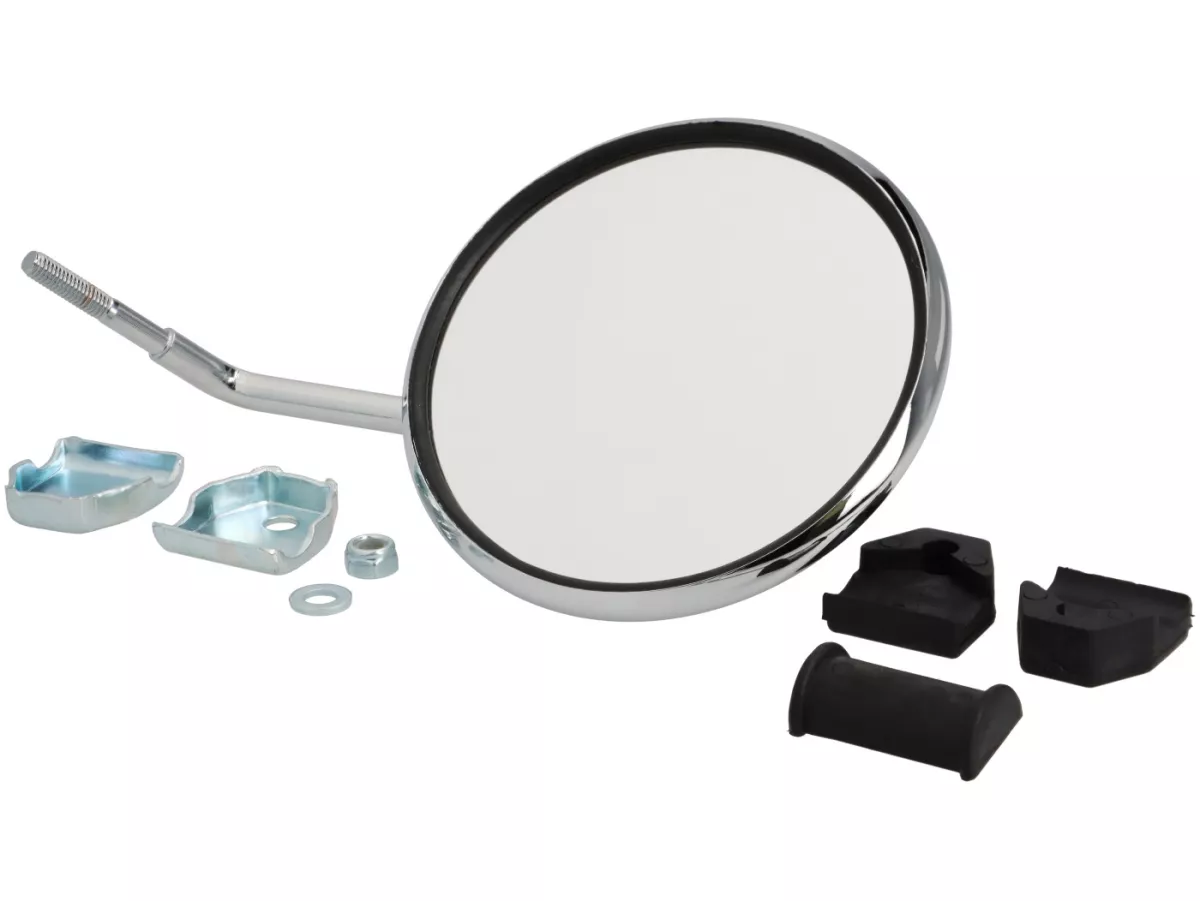 Mirror -CUPPINI clip on- Chrome universal - round