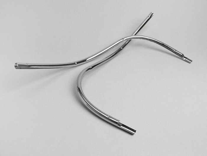 Tabung berlubang mono -AMS CUPPINI- Vespa PX80, PX125, PX150, PX200 - Chrome