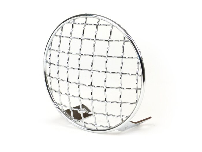 Grille optique de phare -AMS CUPPINI rond- Vespa VNB3T, VNB4T, VNB5T, VNB6T, VBA, VBB, GS150 (VS1-5T), GS160 / GS4 (VSB1T) - chromé